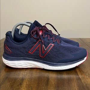 New Balance Mens M680LN7 Navy Running Walking Shoes Size 8.5 Wide 4E Fresh Foam